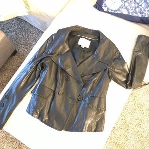 RARE Adam+Eve by Adam Lippes leather blazer